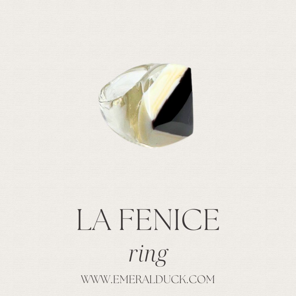 La Fenice midnight black ring - EmeralDuck